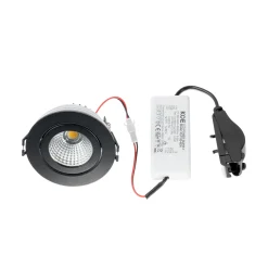 Arcchio LED-alasvalo Jyra, musta, 4000K