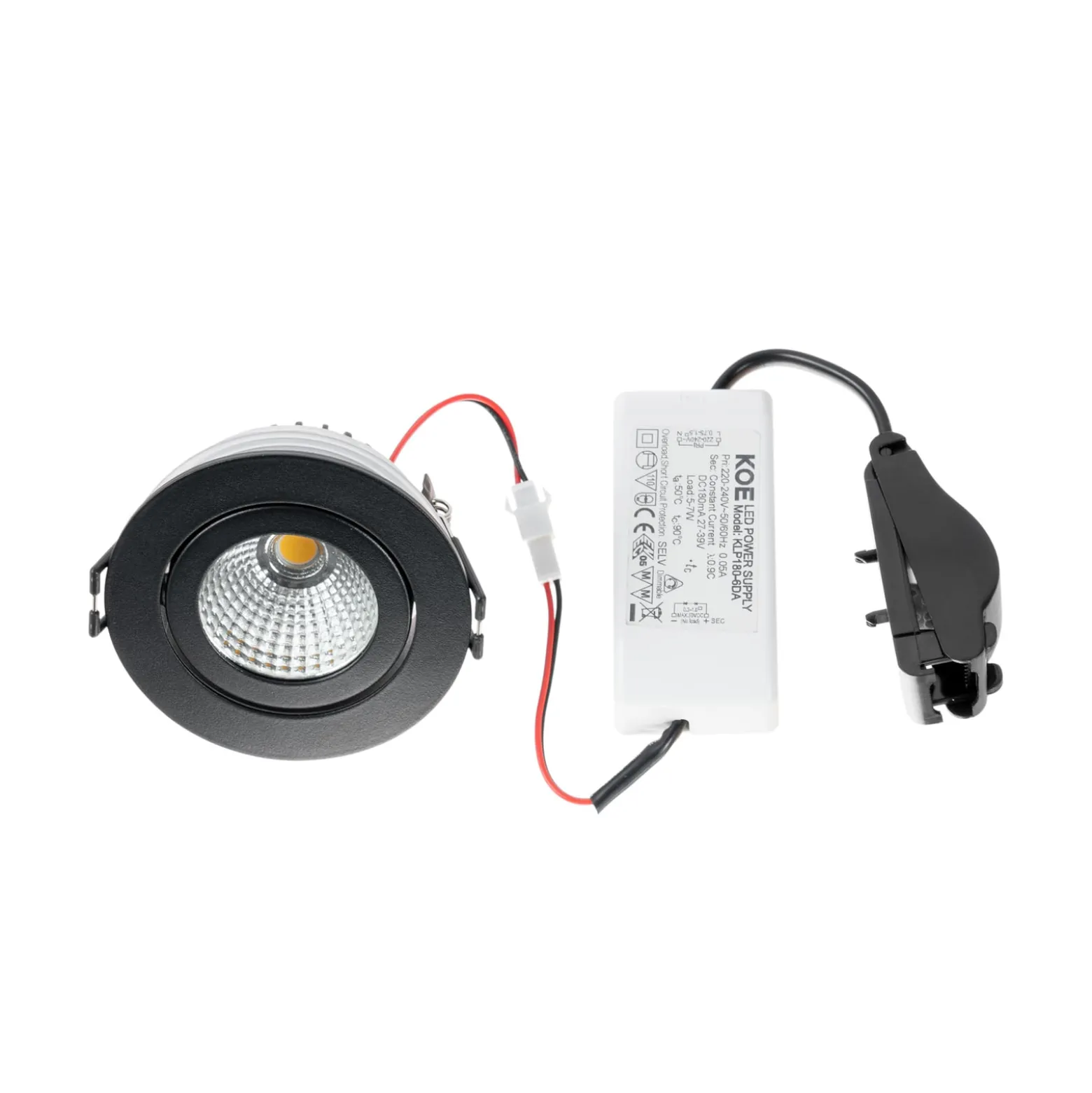 Arcchio LED-alasvalo Jyra, musta, 4000K