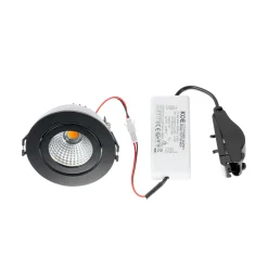 Arcchio LED-alasvalo Jyra, musta, 2700K