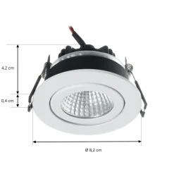 Arcchio LED-alasvalo Jyra, valkoinen, 4000K
