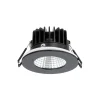 Arcchio LED-alasvalo Lirin, musta, 3000K