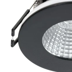 Arcchio LED-alasvalo Lirin, musta, 3000K