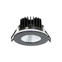 Arcchio LED-alasvalo Lirin, musta, 4000K