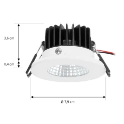 Arcchio LED-alasvalo Lirin, valkoinen, 4 000K