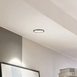 Arcchio LED-alasvalo Niria, musta, 4000K