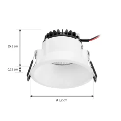 Arcchio LED-alasvalo Niria valkoinen, 3000K