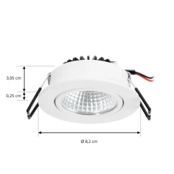 Arcchio LED-alasvalo Zarik, valkoinen, 2700K