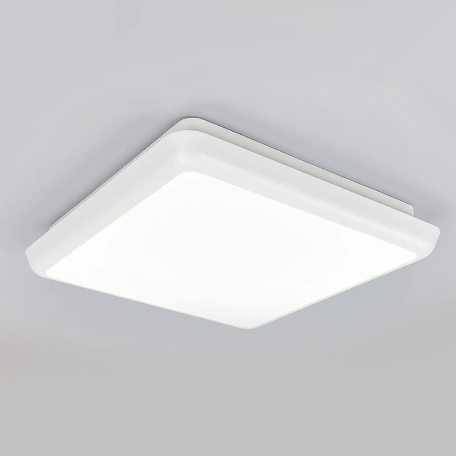 Arcchio LED-kattovalaisin Augustin, 25 x 25 cm, valkoinen, IP54