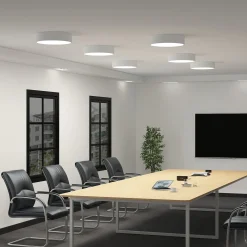 Arcchio LED-kattovalaisin Noabelle, Ø 40 cm, valkoinen, metallia