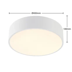 Arcchio LED-kattovalaisin Noabelle, Ø 40 cm, valkoinen, metallia