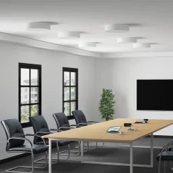 Arcchio LED-kattovalaisin Noabelle, Ø 40 cm, valkoinen, metallia