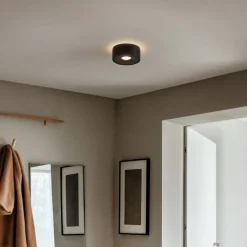 Arcchio LED-kattovalaisin Rotari, halkaisija 12 cm, valaisee ylös ja alas, musta