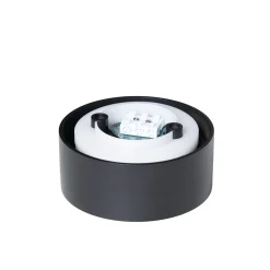 Arcchio LED-kattovalaisin Rotari, halkaisija 12 cm, valaisee ylös ja alas, musta