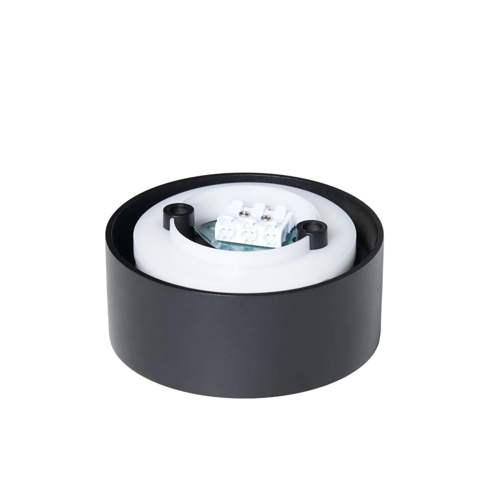 Arcchio LED-kattovalaisin Rotari, halkaisija 12 cm, valaisee ylös ja alas, musta