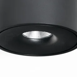 Arcchio LED-kattovalaisin Rotari, halkaisija 12 cm, valaisee ylös ja alas, musta