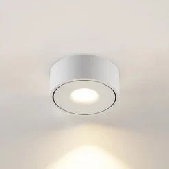 Arcchio LED-kattovalaisin Rotari, valkoinen, metalli, Ø 12 cm