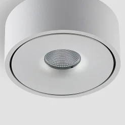Arcchio LED-kattovalaisin Rotari, valkoinen, metalli, Ø 12 cm
