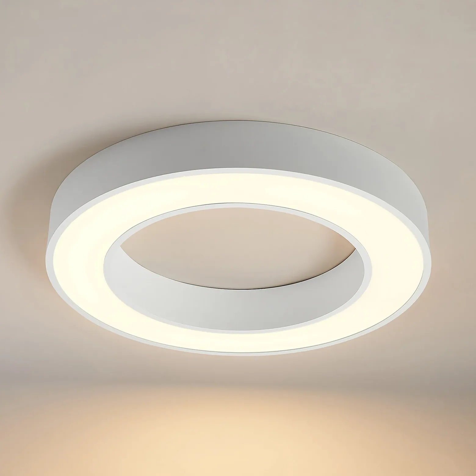 Arcchio LED-kattovalaisin Sharelyn, halkaisija 60 cm, valkoinen, himmennettävä