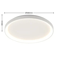Arcchio LED-kattovalaisin Vivy, halkaisija 58 cm, valkoinen, metalli