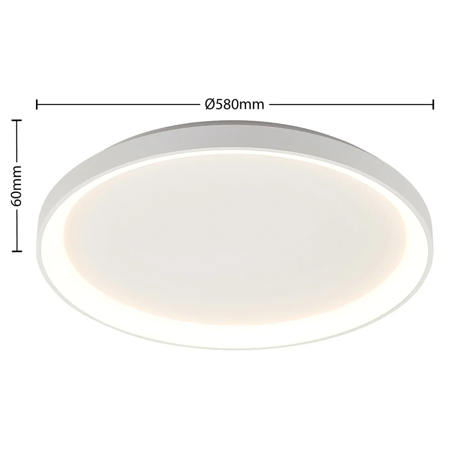 Arcchio LED-kattovalaisin Vivy, halkaisija 58 cm, valkoinen, metalli
