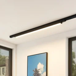 Arcchio LED-kiskovalaisin Harlow, musta, 109 cm, 3 000 K