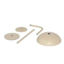 Arcchio LED ladattava pöytävalaisin Thenra, beige, seinäkiinnike