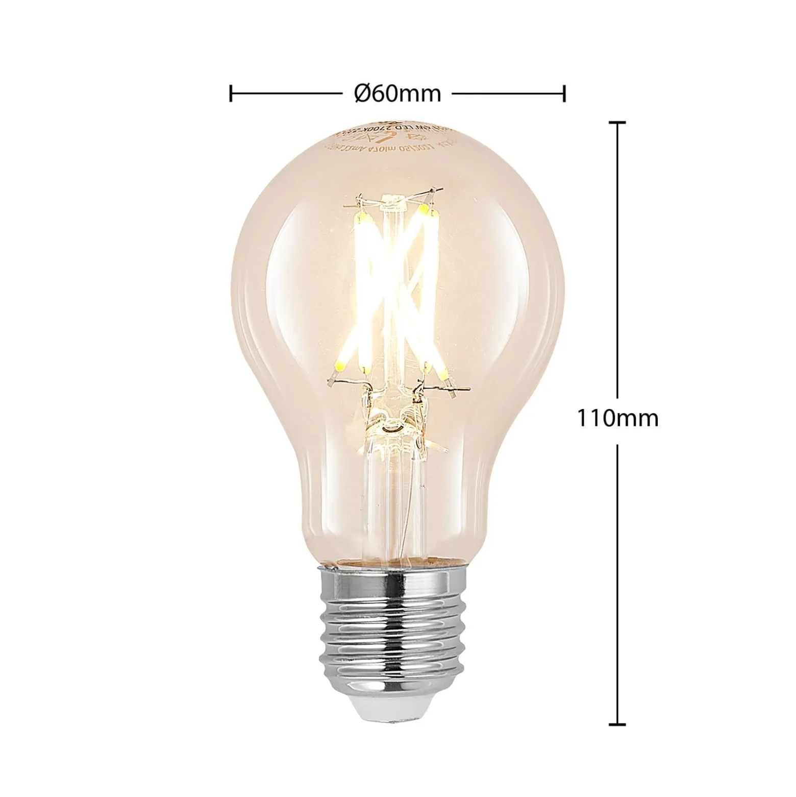 Arcchio LED-lamppu A60, E27, 4 W, 2 700 K, hehkulanka, himmennettävä