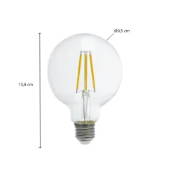 Arcchio LED-lamppu Globe G95 E27 3,8 W 3 000 K hehkulanka