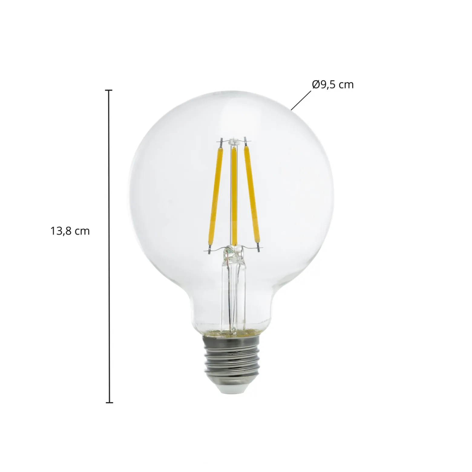Arcchio LED-lamppu Globe G95 E27 3,8 W 3 000 K hehkulanka