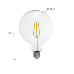 Arcchio LED-lamppu Globe G125 E27 3,8 W 2 700 K hehkulanka