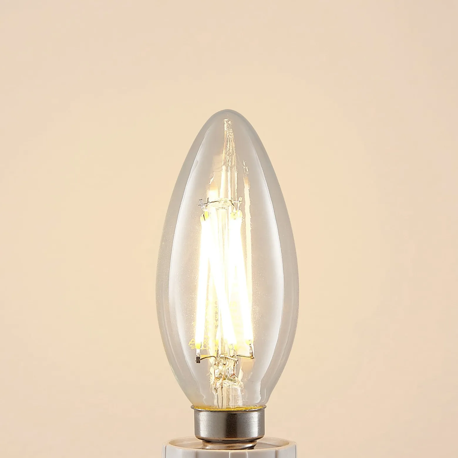 Arcchio LED-lamppu, hehkulanka, kynttilämuotoinen, E14, 4 W, kirkas
