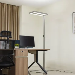 Arcchio LED-lattiavalaisin Logan Ultra HCL CCT, hopea, himmennettävä