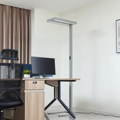 Arcchio LED-lattiavalaisin Logan Ultra HCL CCT, hopea, himmennettävä