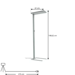 Arcchio LED-lattiavalaisin Logan Ultra HCL CCT, hopea, himmennettävä
