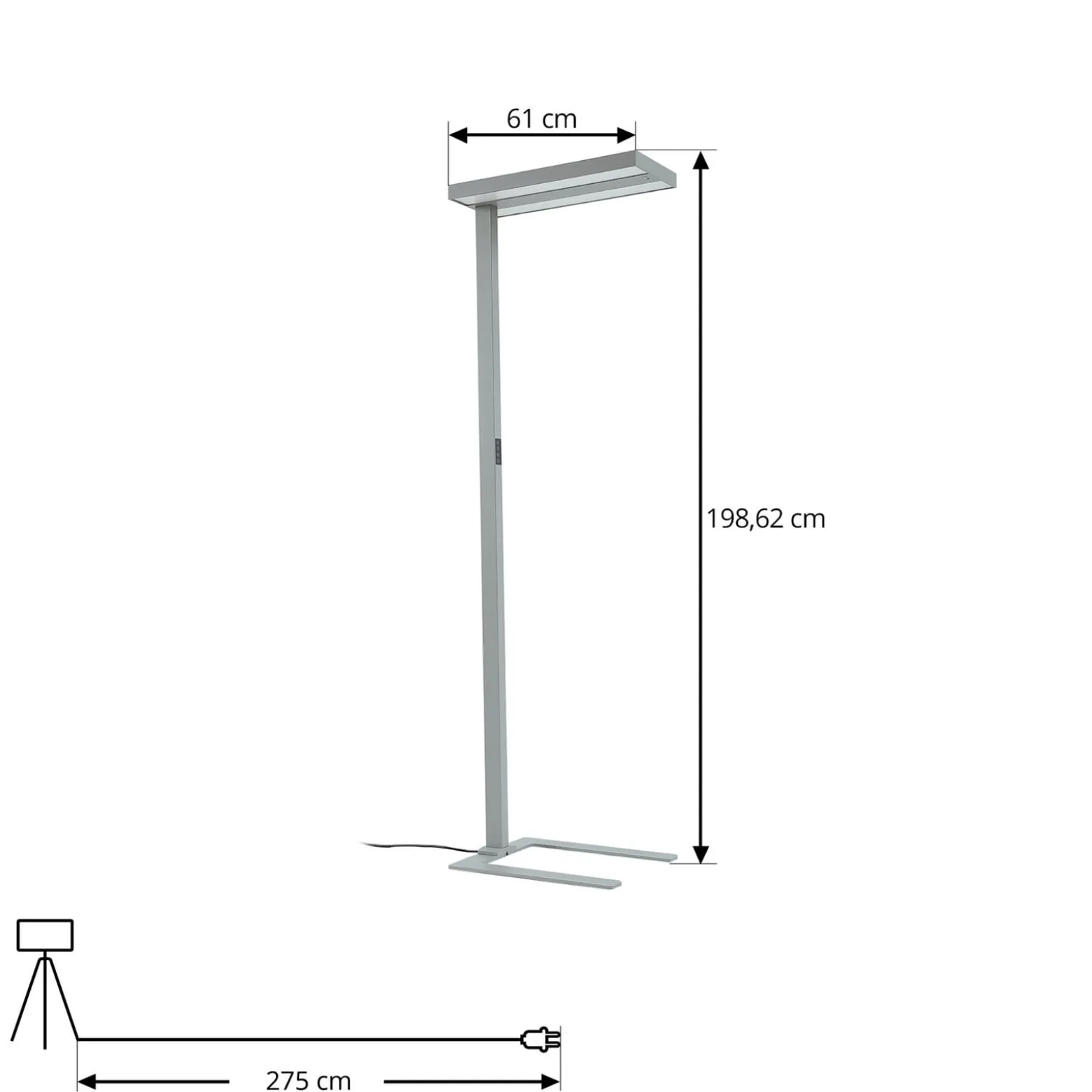 Arcchio LED-lattiavalaisin Logan Ultra HCL CCT, hopea, himmennettävä
