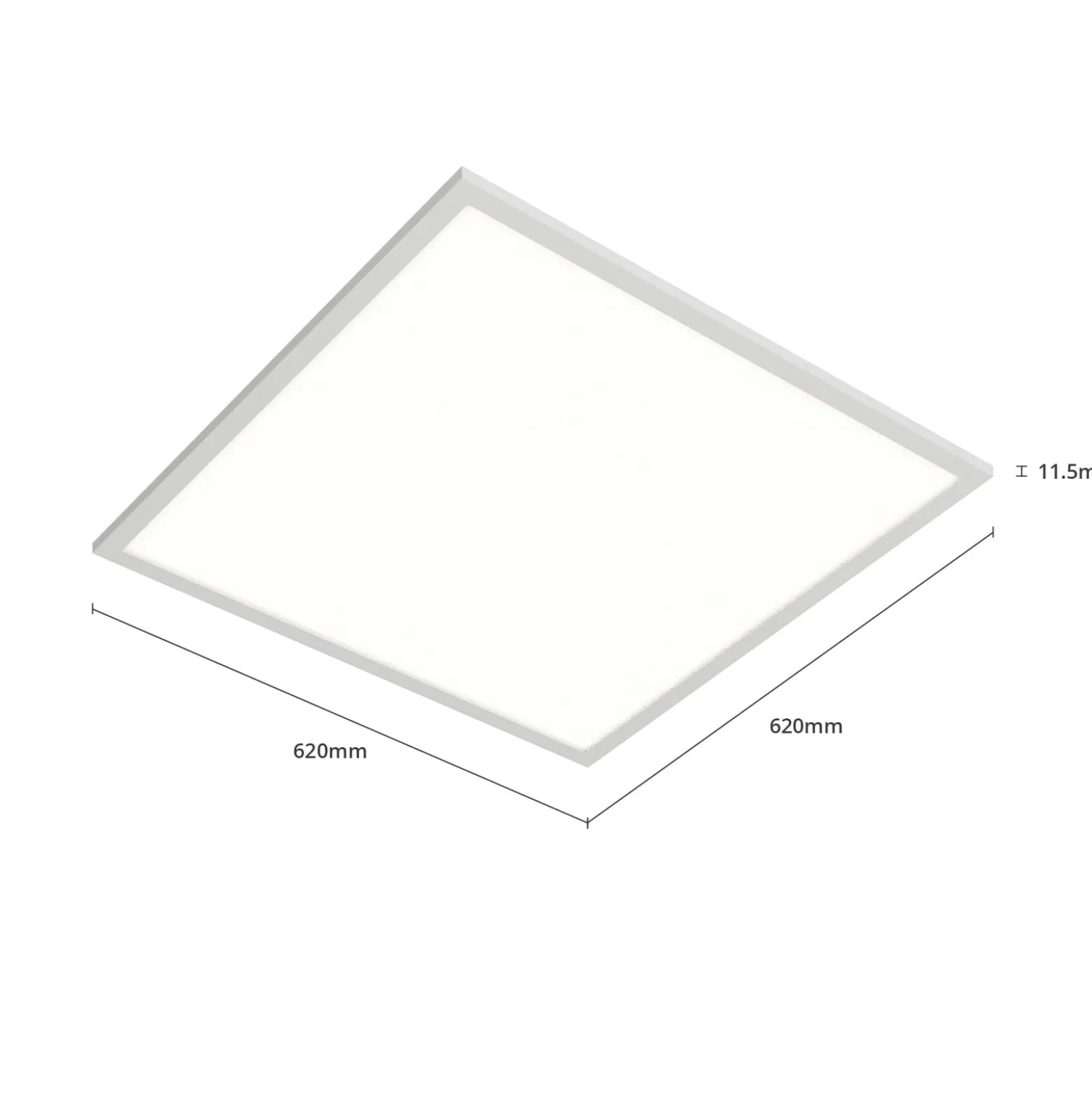 Arcchio LED-lisäpaneeli Vinas, 4000 K, 36 W, 62 cm x 62 cm