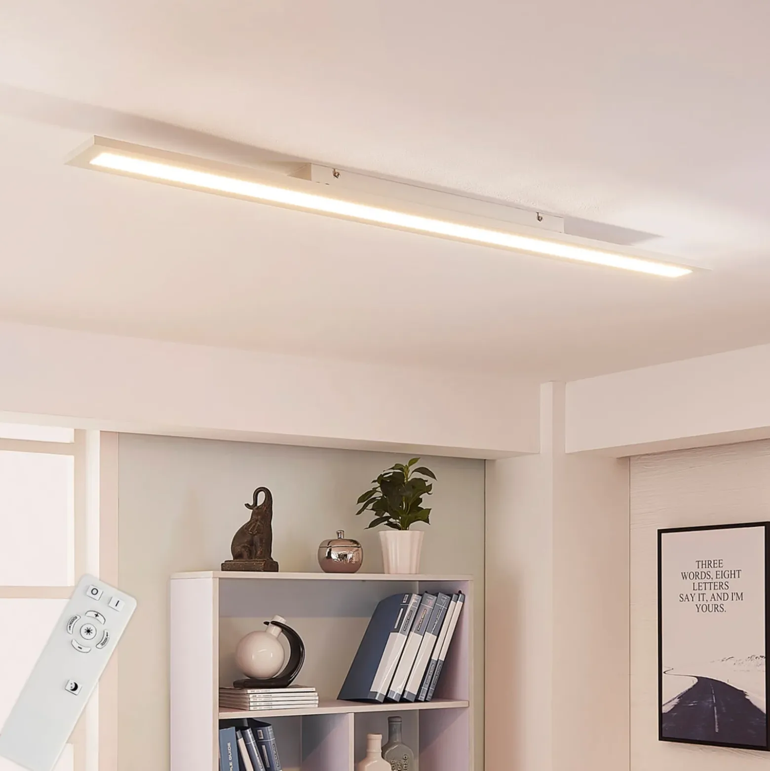 Arcchio LED-paneeli Arya, 120 cm, valkoinen, himmennettävä, alumiinia