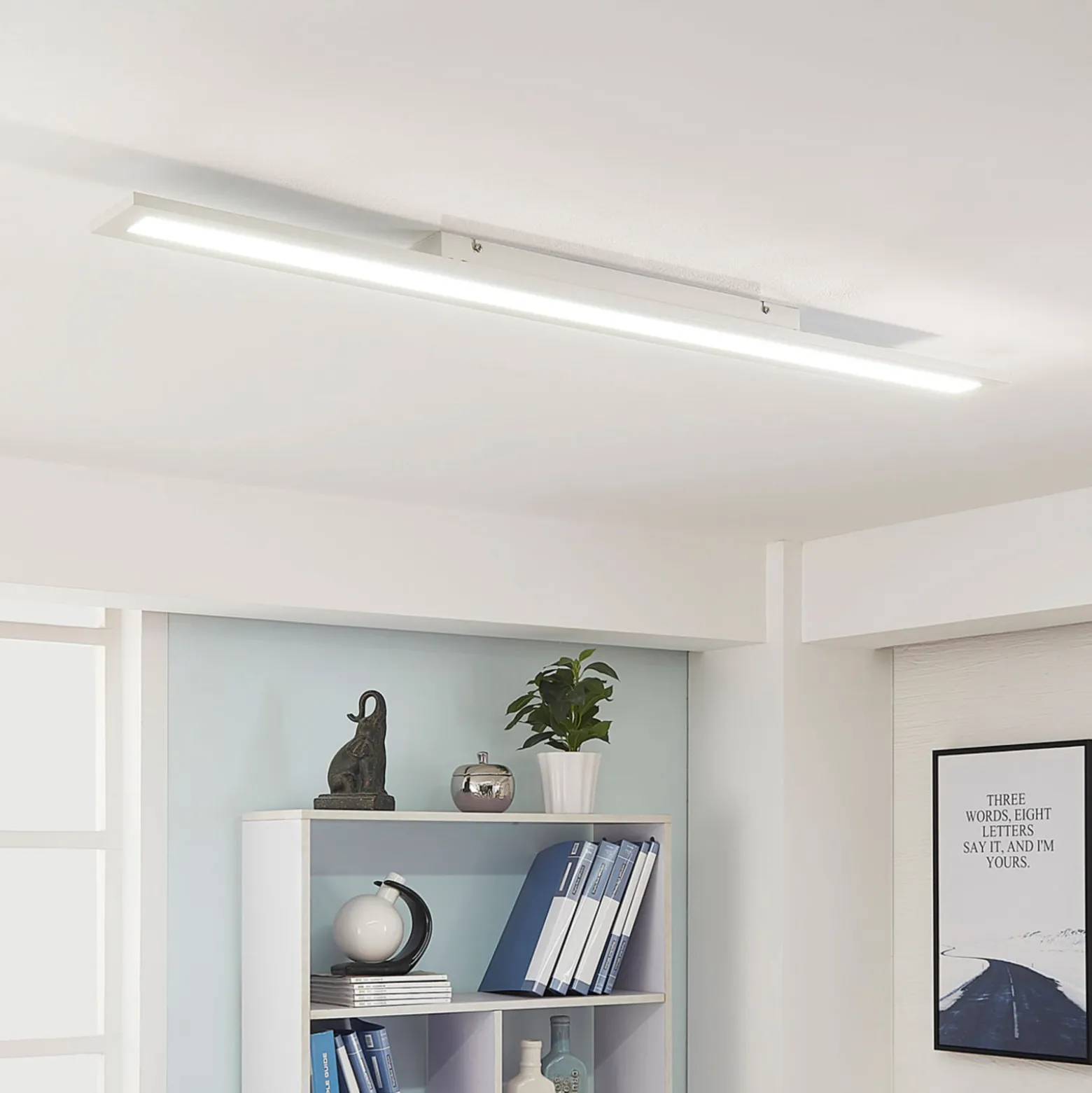 Arcchio LED-paneeli Arya, 120 cm, valkoinen, himmennettävä, alumiinia