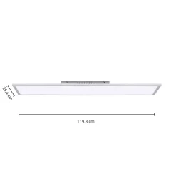 Arcchio LED-paneeli Lysander, 50W, CCT, 119cm, hopea