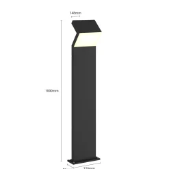 Arcchio LED polkuvalaisin Havin, antrasiitti, metalli, 100cm