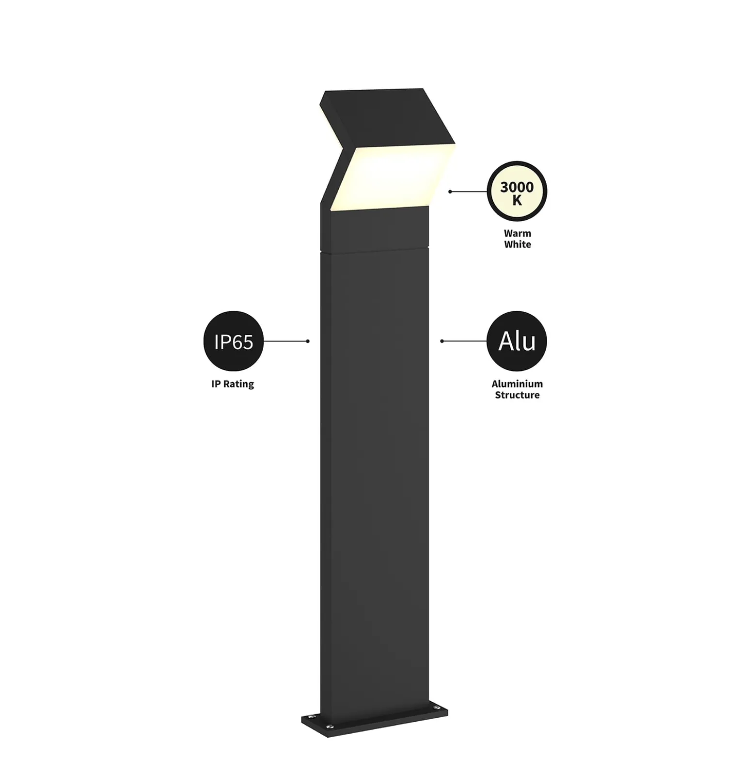 Arcchio LED polkuvalaisin Havin, antrasiitti, metalli, 100cm