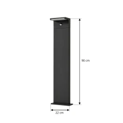Arcchio LED-pylväsvalaisin Iberion, 90 cm, antrasiitti, anturi