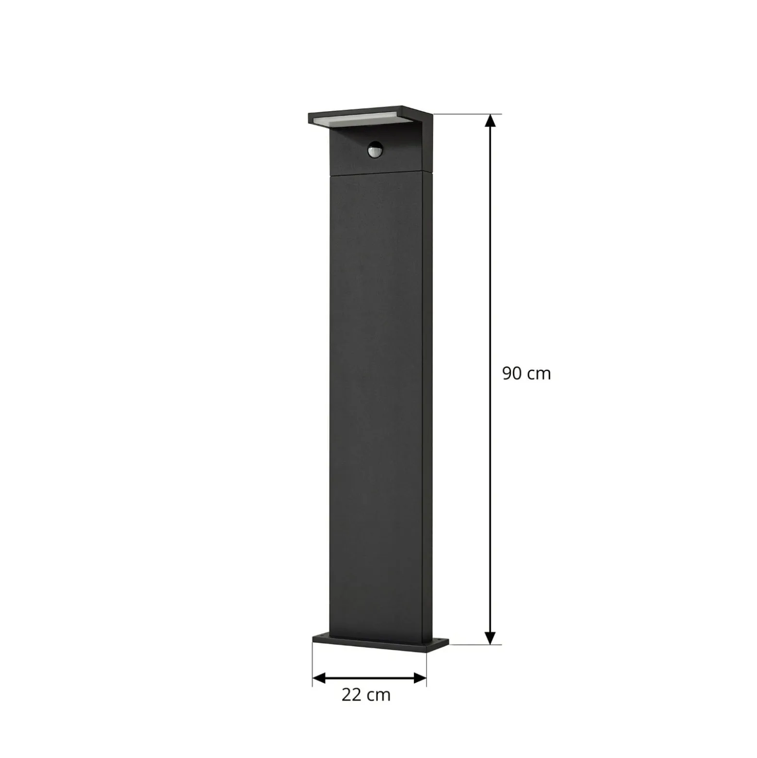 Arcchio LED-pylväsvalaisin Iberion, 90 cm, antrasiitti, anturi