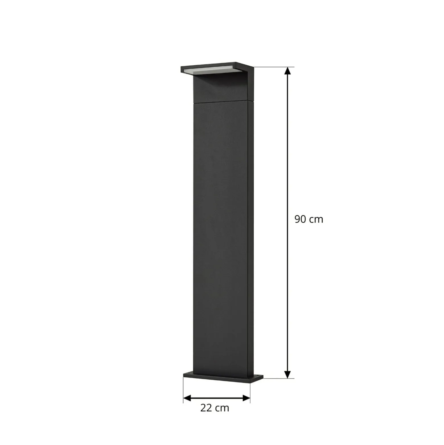 Arcchio LED-pylväsvalaisin Iberion, 90 cm, antrasiitti, metalli