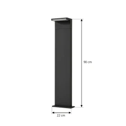 Arcchio LED-pylväsvalaisin Iberion, 90 cm, antrasiitti, metalli