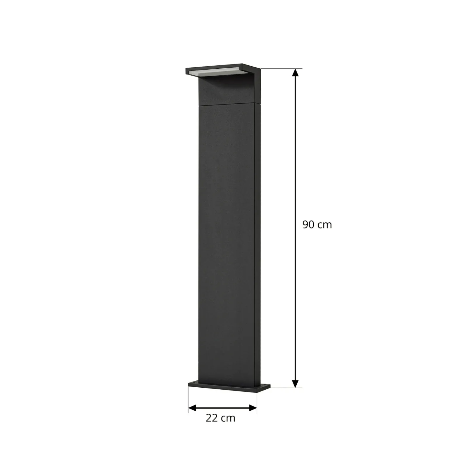 Arcchio LED-pylväsvalaisin Iberion, 90 cm, antrasiitti, metalli