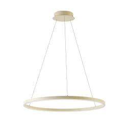 Arcchio LED-riippuvalaisin Albiona, beige, 1 rengas, halkaisija 80 cm