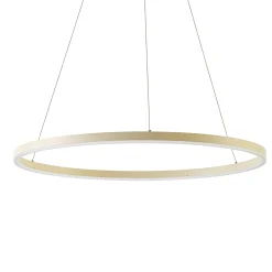Arcchio LED-riippuvalaisin Albiona, beige, 1 rengas, halkaisija 80 cm