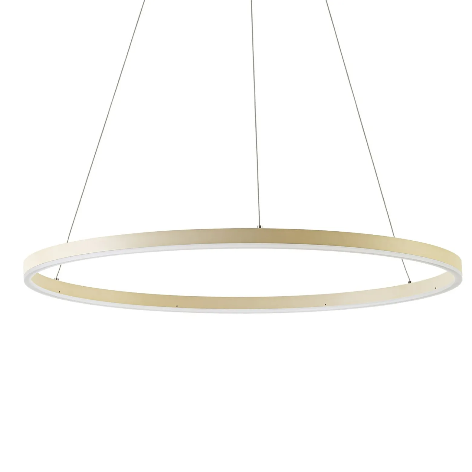 Arcchio LED-riippuvalaisin Albiona, beige, 1 rengas, halkaisija 80 cm
