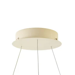 Arcchio LED-riippuvalaisin Albiona, beige, 1 rengas, halkaisija 80 cm